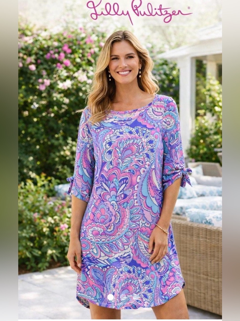 Lilly Pulitzer Preston Dress | Pink Tropics Mermaids Call | Size Medium